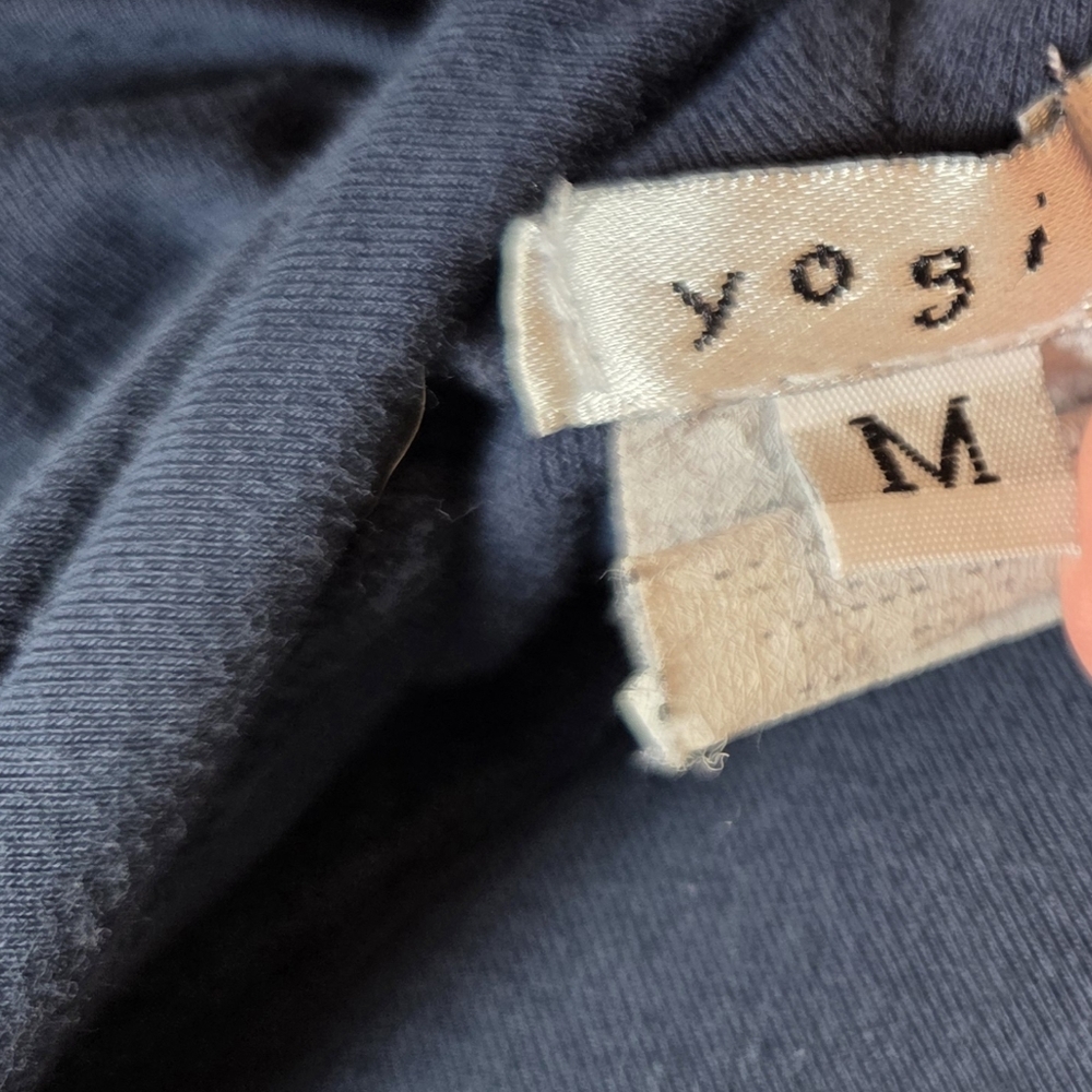 Yogi Navy Blue Embellished Hoodie and Short Set Sz S/M - Picture 13 of 14